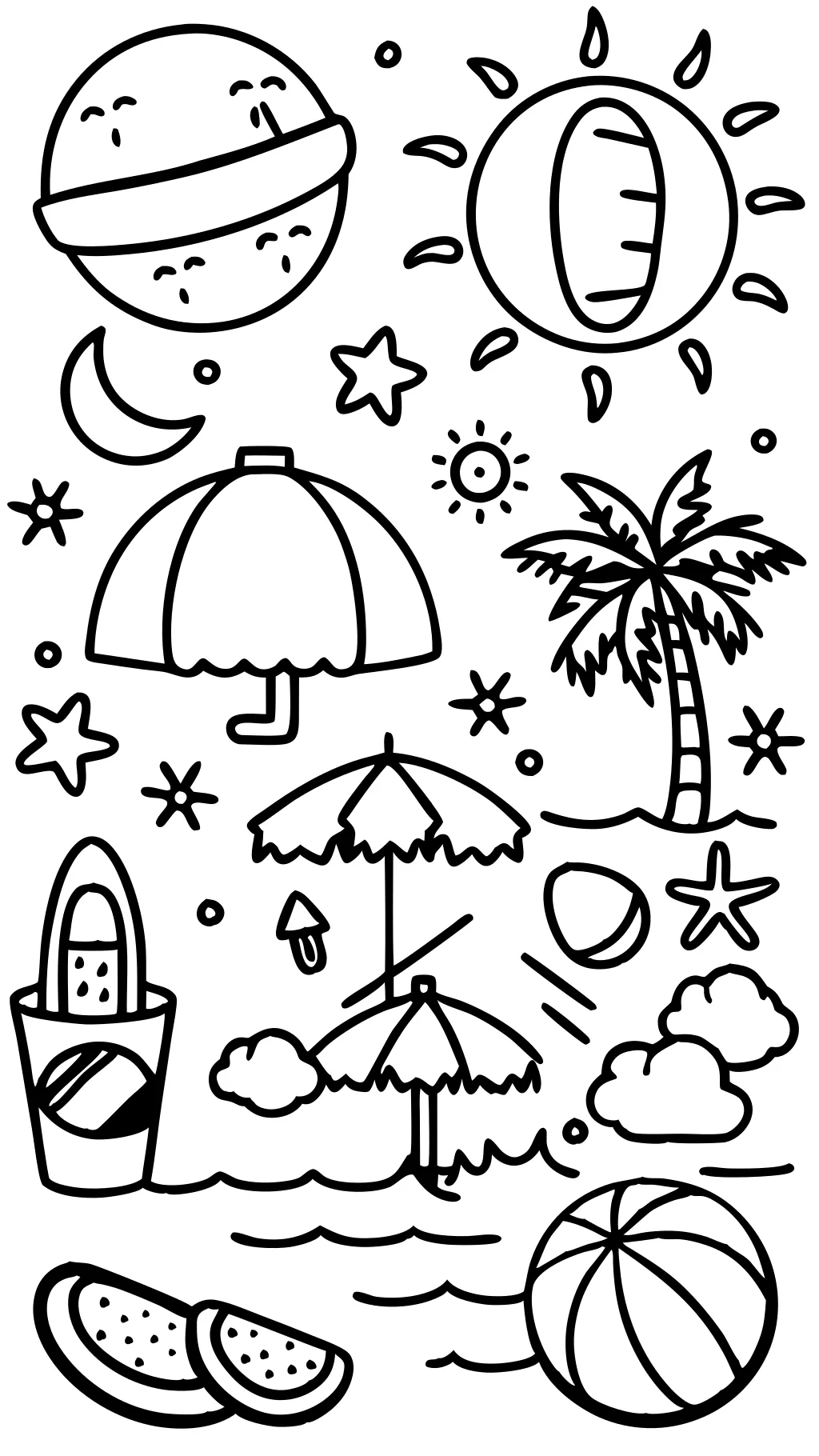 coloring pages summer theme